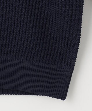 23区GOLF 【23Fondation/MEN】ワッフル ニット ネイビー系