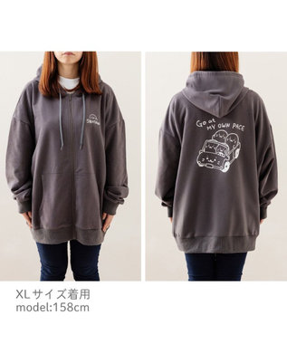 Mother garden しろたん  ジップパーカー 《くるま》 ユニセックス ダークブラウン