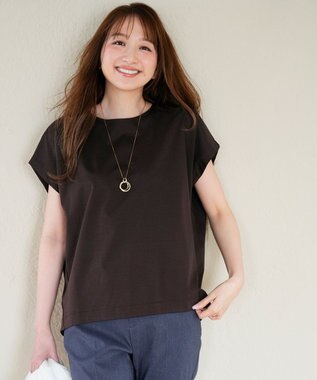 ANY SIS L 【シルクタッチさら魅せTシャツ】後ろコクーン プルオーバー