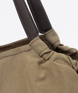 Y'SACCS 【Y’SACCS vous et】サイドギャザー2WAYトート Mサイズ カーキ