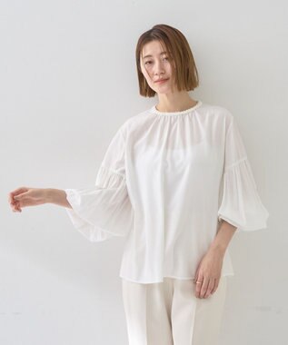 YECCA VECCA ブレードトリミングブラウス White