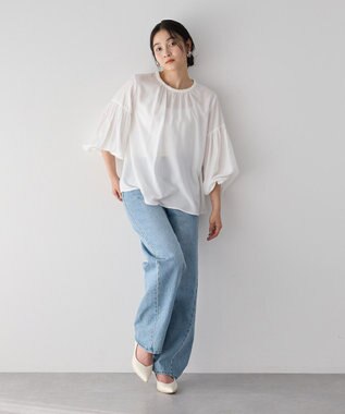 YECCA VECCA ブレードトリミングブラウス White