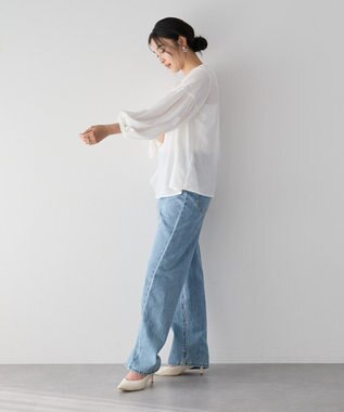 YECCA VECCA ブレードトリミングブラウス White