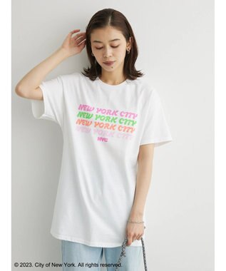 Green Parks ＮＹＣ　ロゴプリントＴシャツ Off White