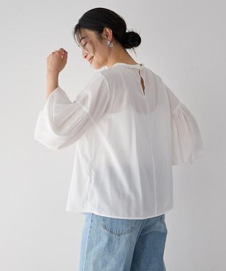 YECCA VECCA ブレードトリミングブラウス White