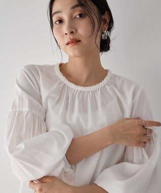 YECCA VECCA ブレードトリミングブラウス White