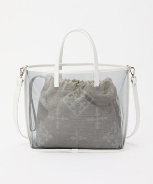 russet 【PEANUTS×russetコラボ第三弾】クリアトート×巾着セットバッグ(CE-1592) Tweed