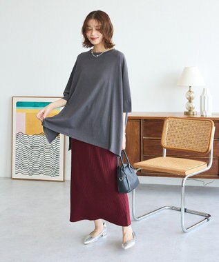 Green Parks スラブカットチュニック Charcoal Gray