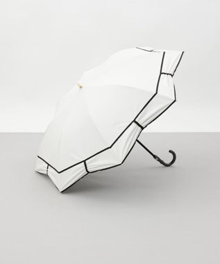 AURORA 【 Beaurance （ビューランス）】シャーリング加工晴雨兼用パラソル傘（折りたたみ傘） クリーム