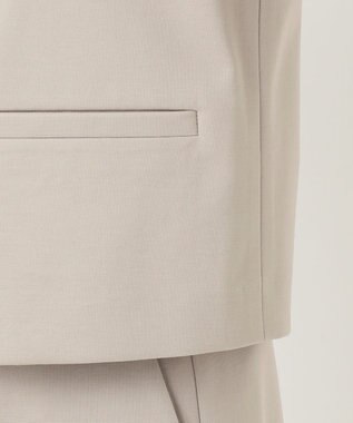 自由区 L 360°FREEウォッシャブノーカラージャケット ベージュ系