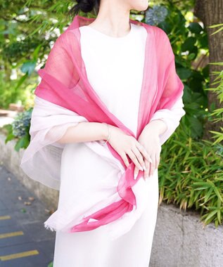 muto Ramie300 バーティカルグラデーション リネンストール ramie300 red