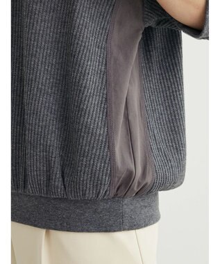 Green Parks ワッフル布帛ドッキングプルオーバー２ Gray Mixture