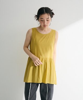 Green Parks Ｉ　ＳＥＴ２点　ギャザーシャツ＋布帛インナー Pistachio