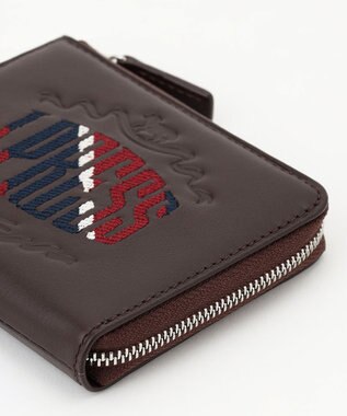 J.PRESS MEN 【MORPHO×J.PRESS】オーセンティックレジメンタル マルチウォレット(Ｌ字ラウンドファスナー) ダークブラウン系