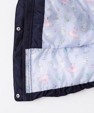 ANY KIDS 【フード取り外し/洗濯機可能】Aラインコート ネイビー