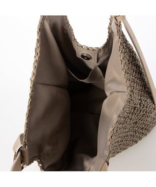 UNBILLION カシュカシュ cachecache / ベルトハンドルクロッシェトート カゴバッグ GY