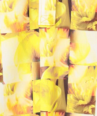 23区GOLF 【WOMEN】プランティカプリント 総柄 半袖ポロシャツ イエロー系5