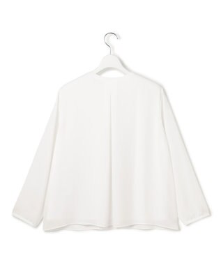 23区 【洗える】ジョーゼットフリル ブラウス ホワイト系