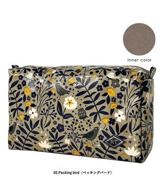 ROOTOTE 1311【ラミネート加工】EU.ウイズルー.ポーチ.クレール-D 02：ペッキングバード