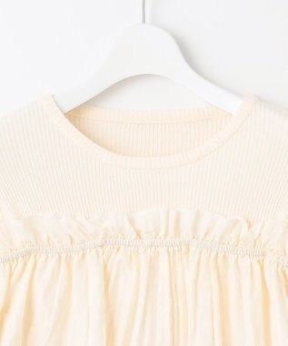 Feroux 【洗える】3way フリルニットトップス アイボリー系