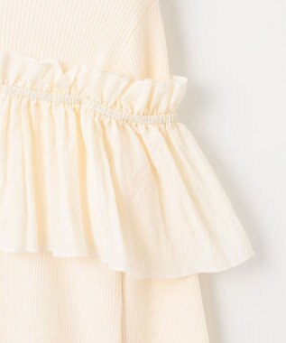 Feroux 【洗える】3way フリルニットトップス アイボリー系