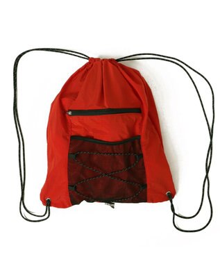 WEGO 【ユニセックス着用ITEM】コードデザインナップサック レッド