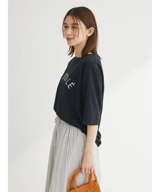 Green Parks シアーボーダーロゴプルオーバー Black