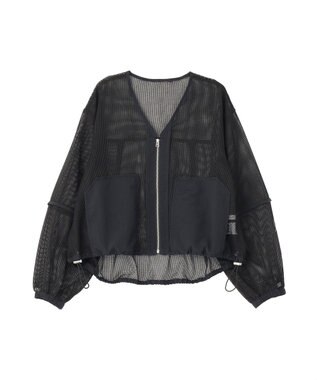 AMERICAN HOLIC メッシュ異素材ブルゾン Black