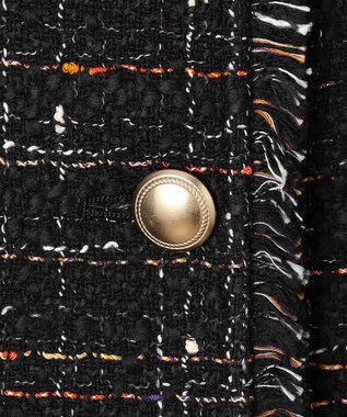 23区 L GIOLICA カラーミックスツイード ジャケット モノトーンミックス