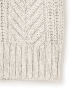 JOSEPH HOMME ヴィスコースメランジケーブル  クルーネック ホワイト系