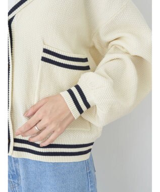 earth music&ecology セーラーニットカーディガン Ivory