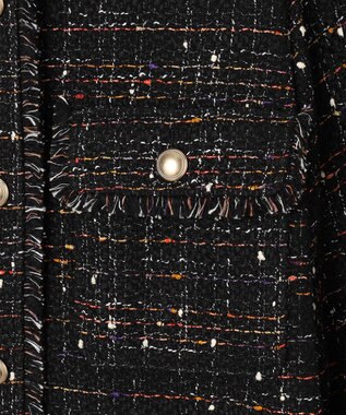 23区 L GIOLICA カラーミックスツイード ジャケット モノトーンミックス