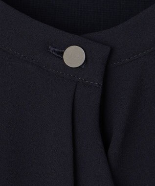 23区 L 【洗える】ジョーゼットフリル  カットソー ネイビー系