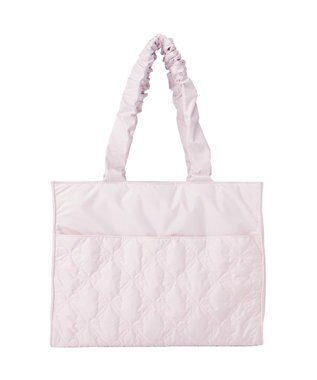 Maison de FLEUR ギャザーハンドルリボンキルティングトート Pink