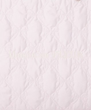 Maison de FLEUR ギャザーハンドルリボンキルティングトート Pink