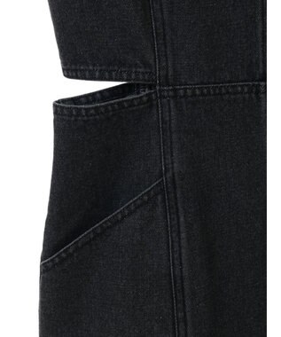 earth music&ecology サイドカットデニムキャミワンピース Black