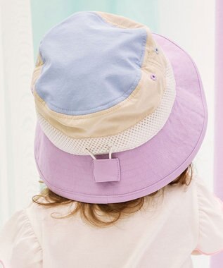 MIKI HOUSE HOT BISCUITS 【48-54cm】 日よけ付き サファリハット サックス