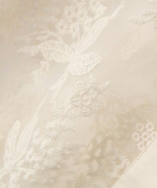 Green Parks オーガン刺繍比翼シャツ Ecru