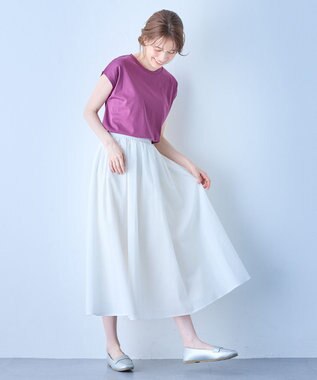 ANY 【汗ジミ防止加工】シルケットスムースノースリーブプルオーバー パープル