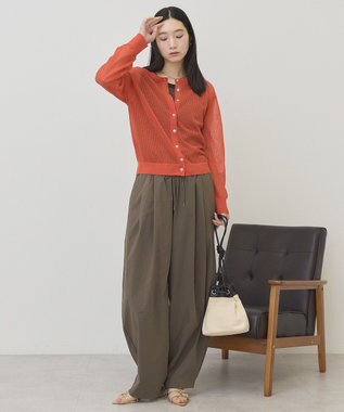 AMERICAN HOLIC シアーリブニットカーディガン Red