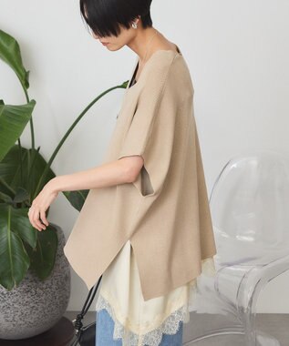 AMERICAN HOLIC Vネックニットベスト Beige