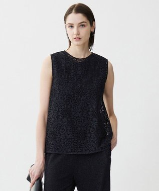 ICB 【洗える】 ナイロンコードレース ブラウス