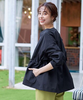 Tiaclasse 【新色追加・洗える】メモリーノーカラードロストブルゾン ネイビー