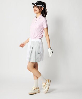 FILA GOLF／marie claire 【Kappa】ハーフプリーツスカート ホワイト