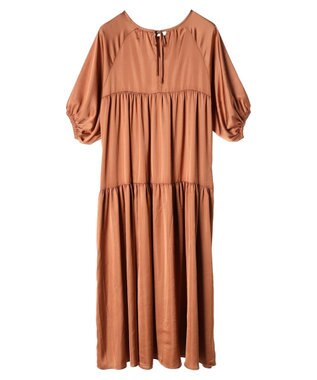 Green Parks armonia．ティアード切り替えワンピース Terracotta