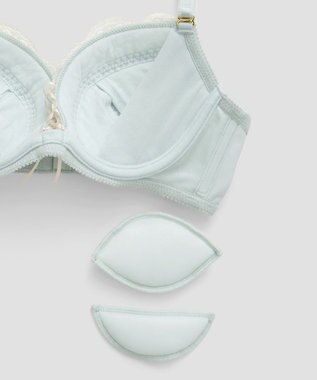 San-ai Resort（三愛水着楽園） 【northerly bra フィットシリーズ 脇胸すっきり】アミアゲレースアップ ブラジャー＆ショーツSet B～Fカップ ミント