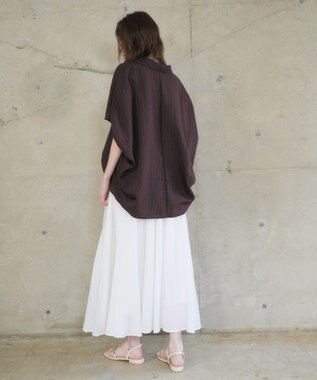 YECCA VECCA ストライプ柄シャツ Brown