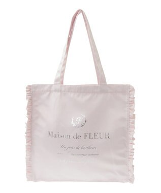 Maison de FLEUR サテンフリルスクエアトートバッグ Pink