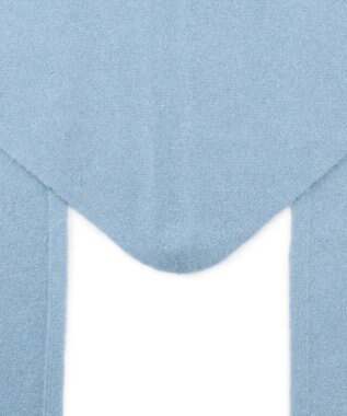 UNFILO 【WEB/一部店舗限定】ふわふわニット 三角ストール サックス