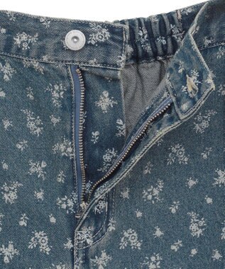 earth music&ecology タックホックデニムパンツ Flower
